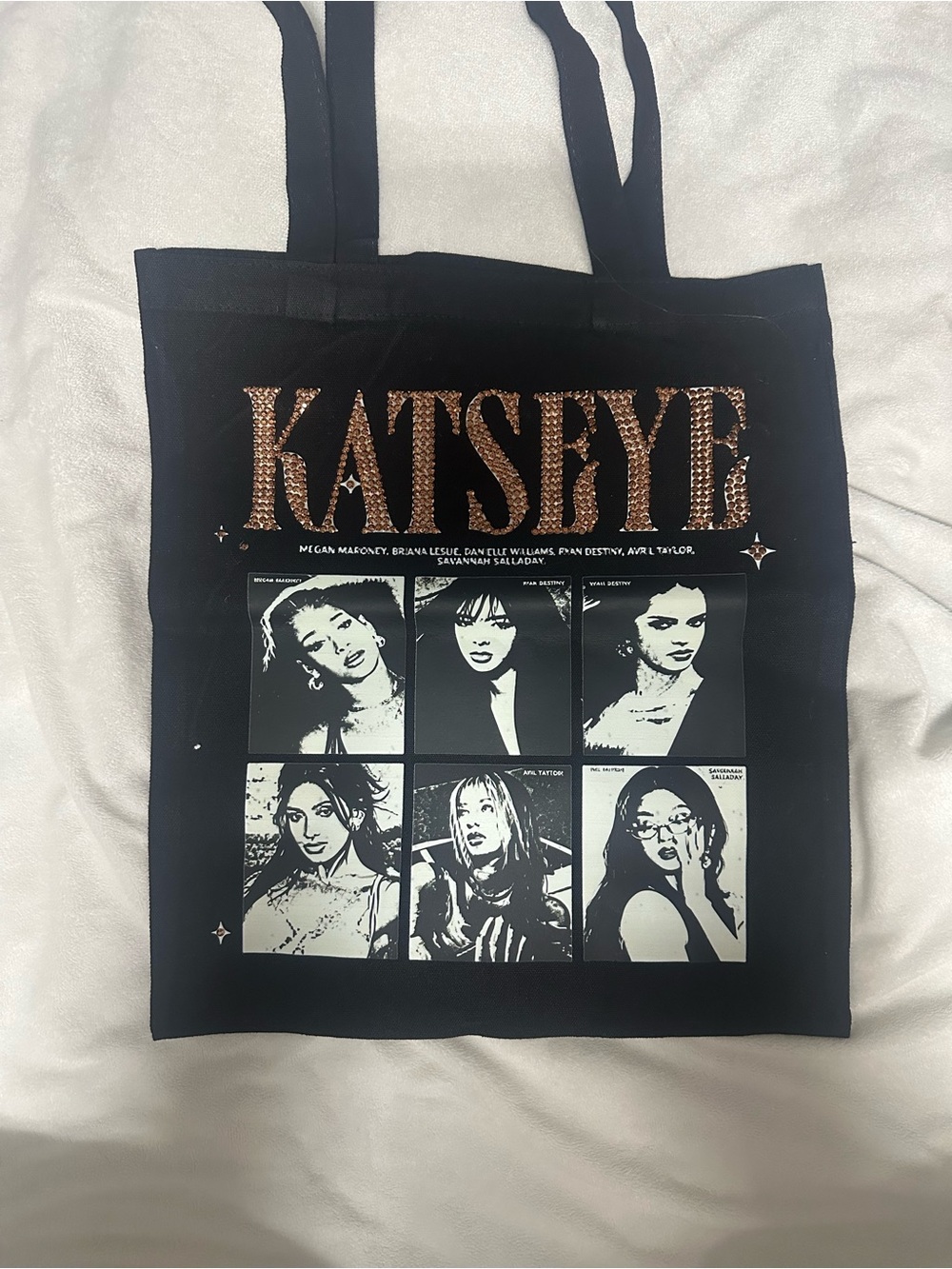 KATSEYE BRONZE Black Tote Bag